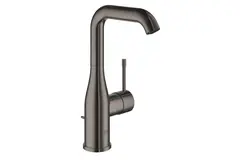 GROHE Essence 24174A01 Смеситель для раковины с донным клапаном, L-Size, темный графит глянец фото