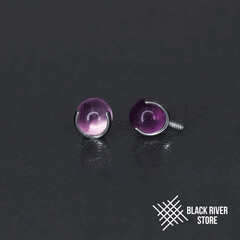 Ball 3-Prongs 4мм Purple Fluorite