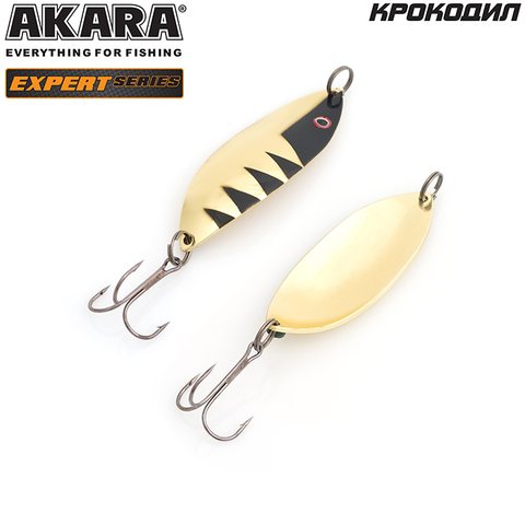 Блесна колеб. Akara Expert Крокодил 70 мм 15 гр. 13/GO с глазом 5 шт/уп.