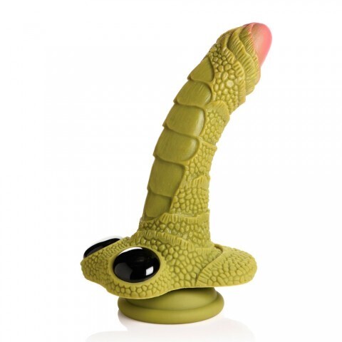Фантазийный фаллоимитатор Creature Cocks Swamp Monster Green Scaly Silicone Dildo 23.9х5 см