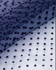 Фатин горох, 28 гр/м2, 150 см, синий