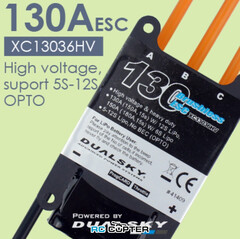ESC регулятор мотора DUALSKY XC13036HV 5S-12S, 150A при 6S (макс 180A), 130A при 12S (макс 150A), OPTO