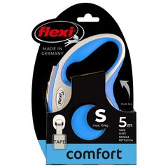 Flexi NEW LINE Comfort рулетка New Classic Comfort S (до 15 кг) лента 5 м серый/синий,