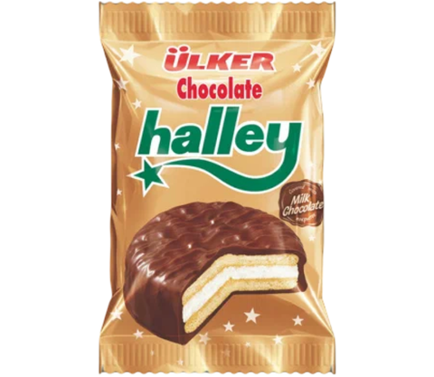 TR | ХАЛЛЕЙ 28 гр сэндвич-печенье покрытое молочным шоколадом
