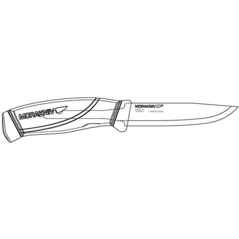 Нож Morakniv Companion BlackBlade, нержавеющая сталь, черный клинок
