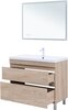 Aquanet 345807 Тумба с раковиной Нота new 100 напольная 2 ящ. цв.дуб светлый (345807)