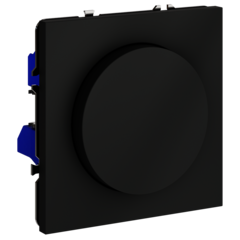 Светорегулятор встраиваемый VOLTUM S70 поворотно-нажимной 600 Вт, (черный матовый)