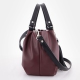 Сумка Саломея 607 наппа бордо + черный