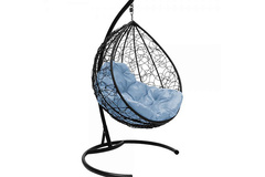 Кресло подвесное Кокон GARDA КАПЛЯ Черное, 59021