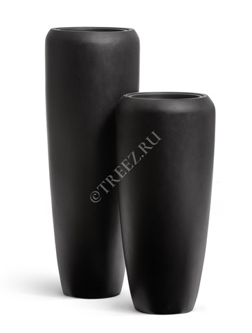 Кашпо TREEZ Effectory - Black Stone - Высокий конус Design - Антрацит