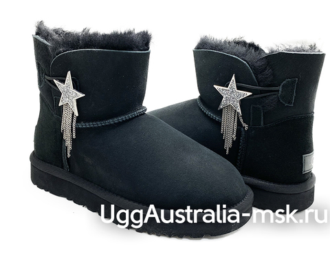 UGG MINI BAILEY BUTTON STAR BLACK