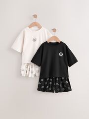 Пижама для девочки Next AC2-729, 2 шт., Черный, Кремовый