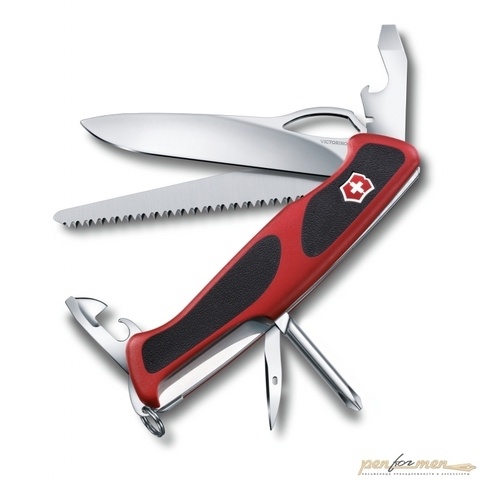 Нож перочинный Victorinox RangerGrip 78 130мм 12 функций красно-чёрный (0.9663.MC)