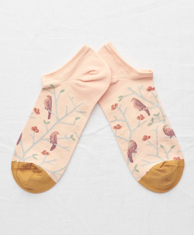 Носки Socquette Oiseaux Rose Bouton