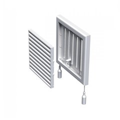 ВЕНТС Решетка разъемная 187х187мм с москит. сеткой, пластик, белая