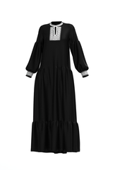 Руслана. Платье в пол светло-серое в этностиле PL-421168-03