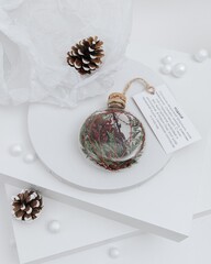 Зачарованный шар-панно, стекло, 8 см, Россия
