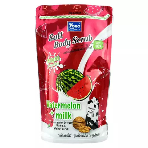 Siam Yoko Gold Salt Body Scrub Watermelon Plus Milk 350 g., Соляной скраб для тела 