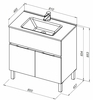 Aquanet 277551 Тумба Алвита new 80 напольная 1 ящ., 2 дв. цв.антрацит (277551)