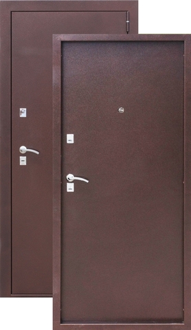Входная металлическая дверь Сибирь-Лайт металл/металл (медь+медь)  ЗСД Сибирь из стали 1,2 мм с 2 замками