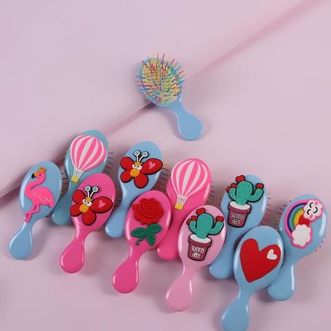 Расчёска массажная, 11 × 6 см, цвет МИКС