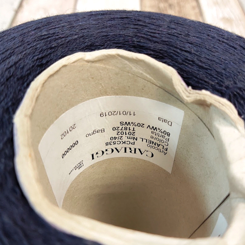 Меринос  с кашемиром (20%)  CARIAGGI FLANELL 2/40 темно-синий