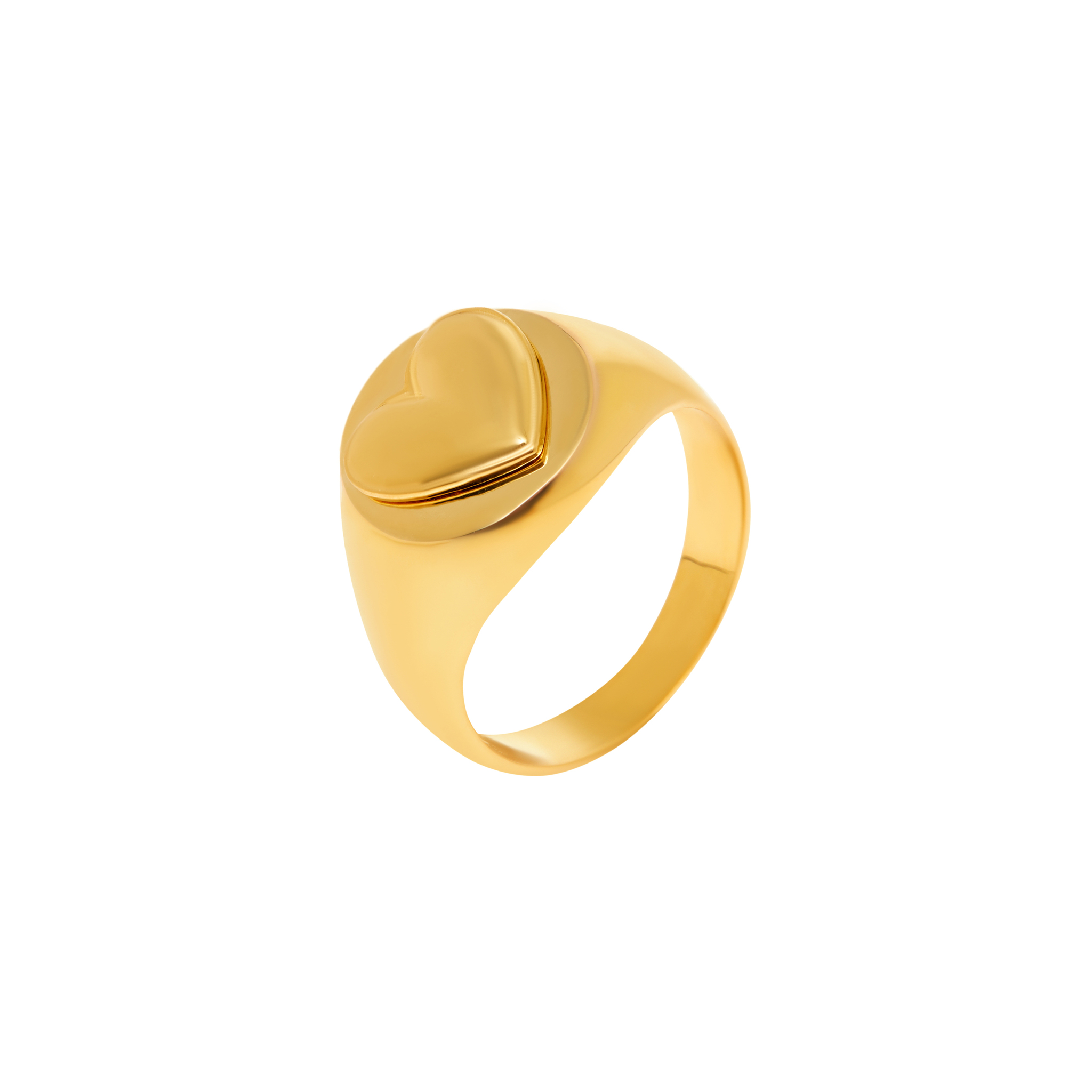 Кольцо Gold Naked Heart Ring