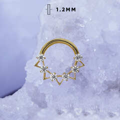 Кликер Ansel Crystal PVD Yellow 1.2мм