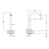 Gessi 316 Отдельно стоящий излив h=230мм , цвет: steel brushed 54093#239