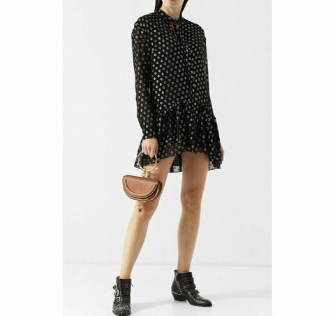 Сумка Chloé Nile Minaudiere коричневый