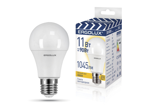 Светодиодная Лампа Ergolux LED-A60-11W-E27-3K Promo
