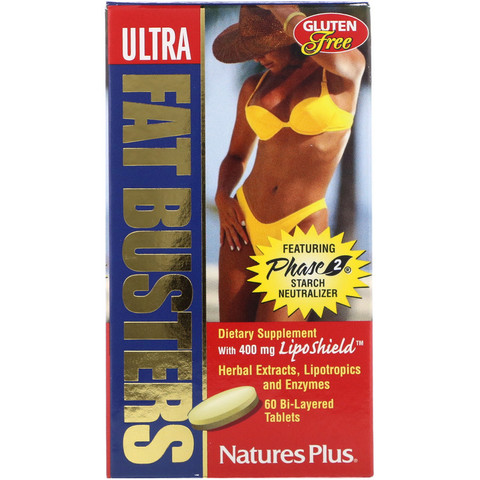 Nature's Plus, Ultra Fat Busters Жиросжигатель 60таблеток