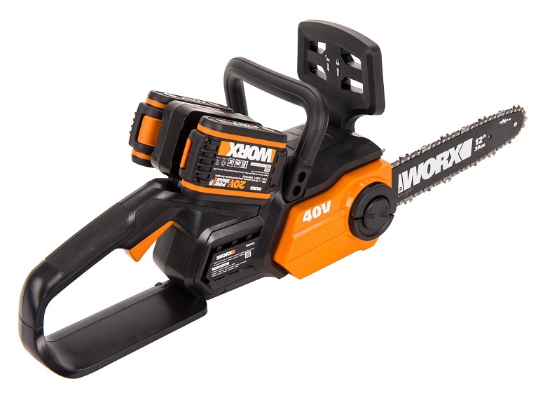 Цепная пила аккумуляторная WORX WG381 40В 30см, 2Ач х2, двойное ЗУ 2x2A