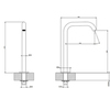 Gessi 316 Отдельно стоящий излив h=230мм , цвет: brushed black metal pvd 54093#707