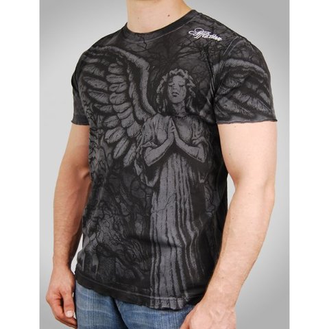 Affliction | Футболка мужская Grave Angel Tee A468 левый бок