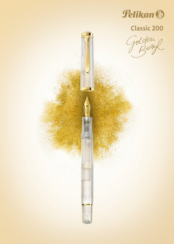 Набор Pelikan Elegance Classic Demonstrator M200 SE 2021, Golden Beryl GT, F (819817)