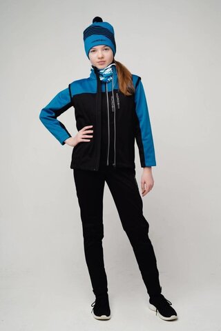 Утеплённый лыжный костюм NORDSKI Active синий-черный для девочек