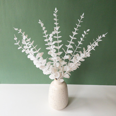Эвкалипт реалистичный, Белый, свадебный декор, искусственная зелень, 37 см, набор 10 веточек.