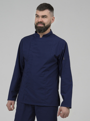 Темно-синий мужской китель "Кобальт" для повара и кондитера NVDesign
