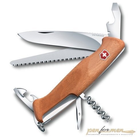 Нож перочинный Victorinox RangerWood 55 130мм 10 функций дерево (0.9561.63)