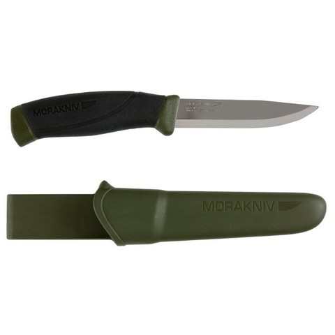 Нож Morakniv Companion стальной разделочный, лезвие: 103 mm, прямая заточка, темно-зеленый/черный (11827)