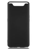 Силиконовый чехол Mat TPU матовый для Samsung Galaxy A80 (Черный)