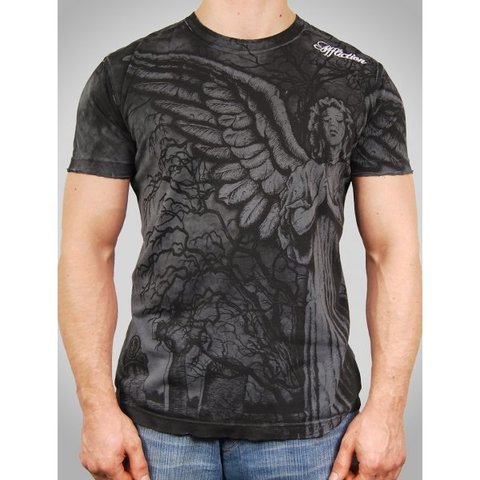 Affliction | Футболка мужская Grave Angel Tee A468 перед