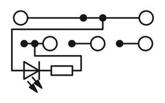PTIO 1,5/S/4-LED 24 RD-Клеммный модуль для подключения датчиков и исполнительных элементов