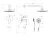 Cezares STYLUS-DSET-NOP STYLUS-DSET-NOP Душевой комплект встраиваемый (смеситель встраиваемый, верхний душ, ручной душ со шлангом, штуцер с держателем), черный матовый