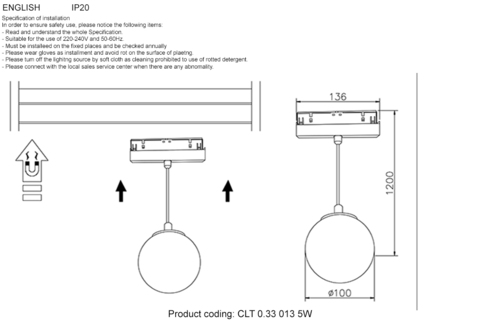 Магнитный трековый светильник Crystal Lux CLT 0.33 013 5W BL 4000K