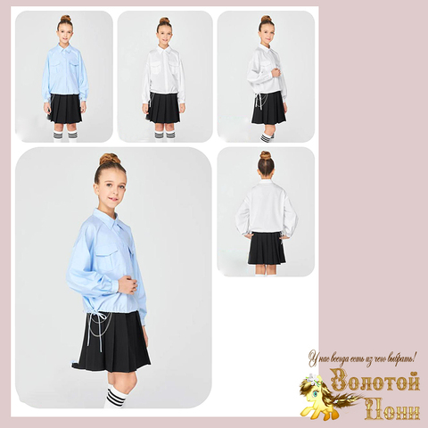 Блуза хлопок д (10-15) 250528-Q1271
