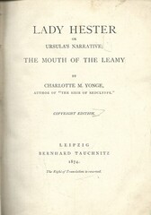Lady Hester. Or, Ursula's Narrative