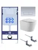 Aquatek SET Aquatek ВЕГА-1905-014 SET Aquatek ВЕГА-1905-014 (рама Aquatek Standard INS-0000012 с клавишей KDI-0000014 и крепежом KKI-0000002+унитаз ВЕГА AQ1905-00 с тонким сиденьем sc