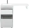 Aquanet 239300 Тумба с раковиной Токио 120 L напольная 1 ящик, б/к цвет белый глянец (239300)